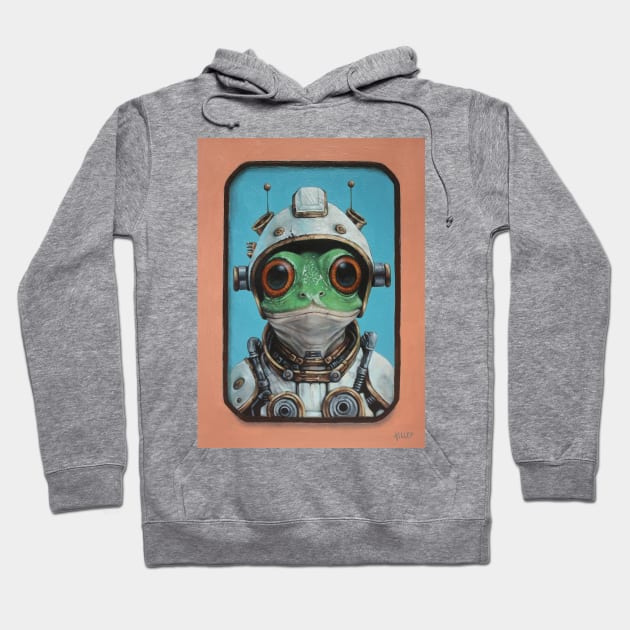 Space Oddity | Interstellar Frog: Ground Control To Major Froggie | Astro Toad Original Painting by Tyler Tilley Hoodie by Tiger Picasso